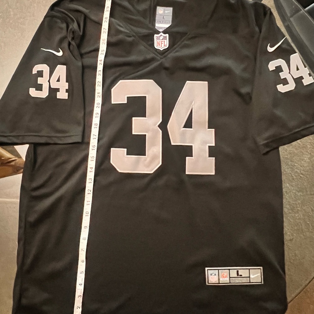 Bo Jackson Raiders Nike Black and White NFL Jersey
